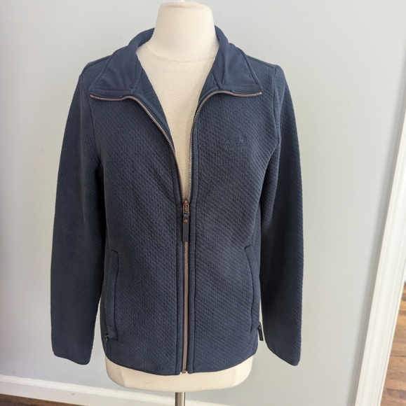 Women's Jack Wolfskin Blue Quilted Pullover Zip Down Navy Large - Picture 1 of 8